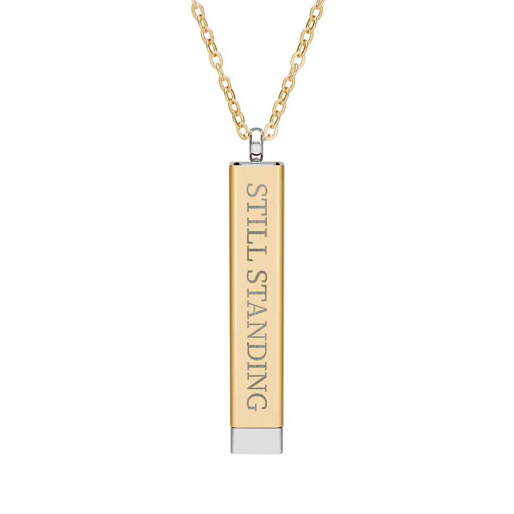 * Still Standing —B2B  Hidden Message Bar Necklace