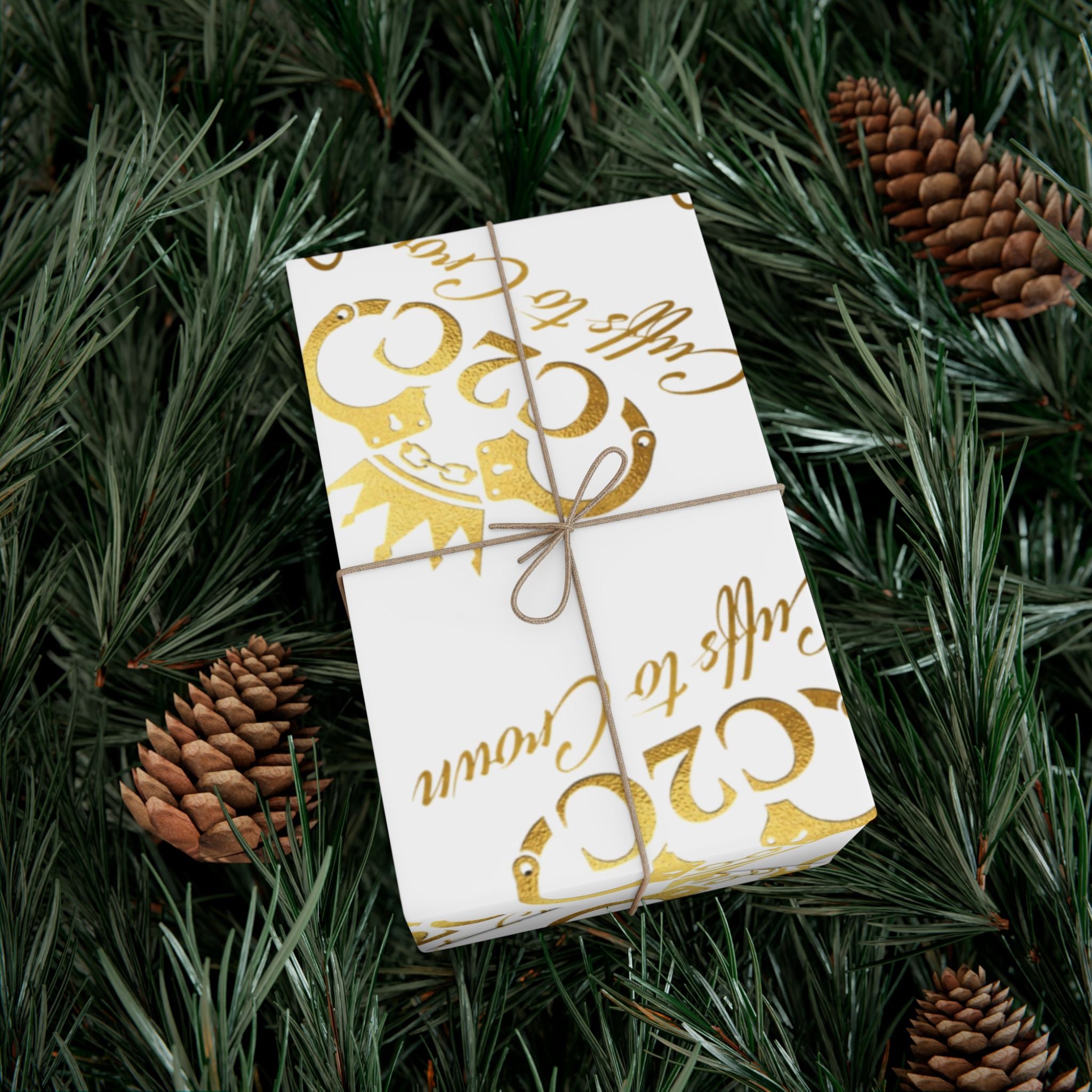 * Wrapped in Royalty — Gold Foil Gift Wrap Paper