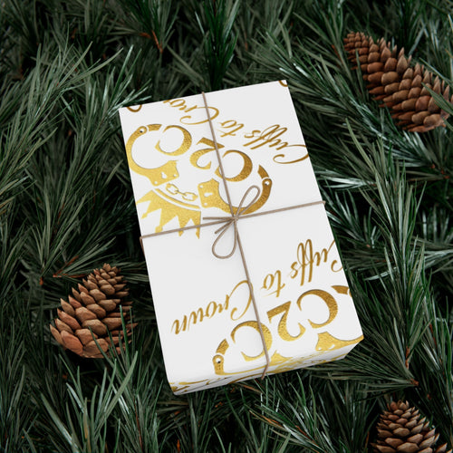 * Wrapped in Royalty — Gold Foil Gift Wrap Paper