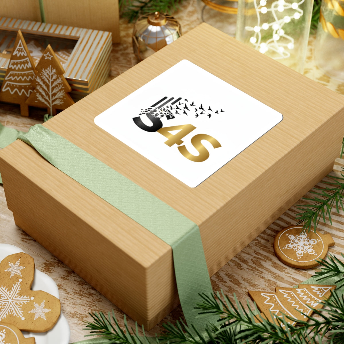 * Strength Was Here — Gold & Black Logo Sticker