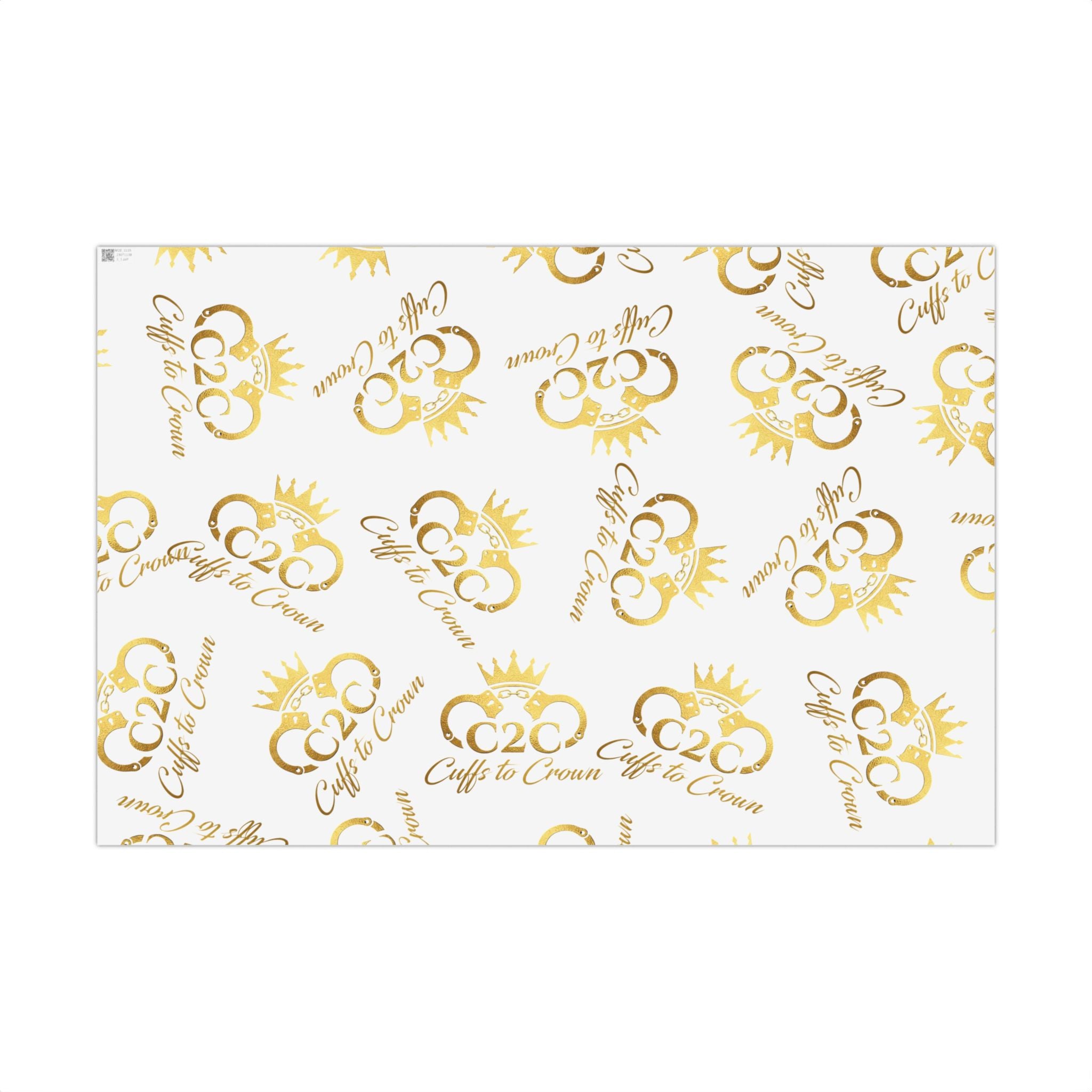 * Wrapped in Royalty — Gold Foil Gift Wrap Paper