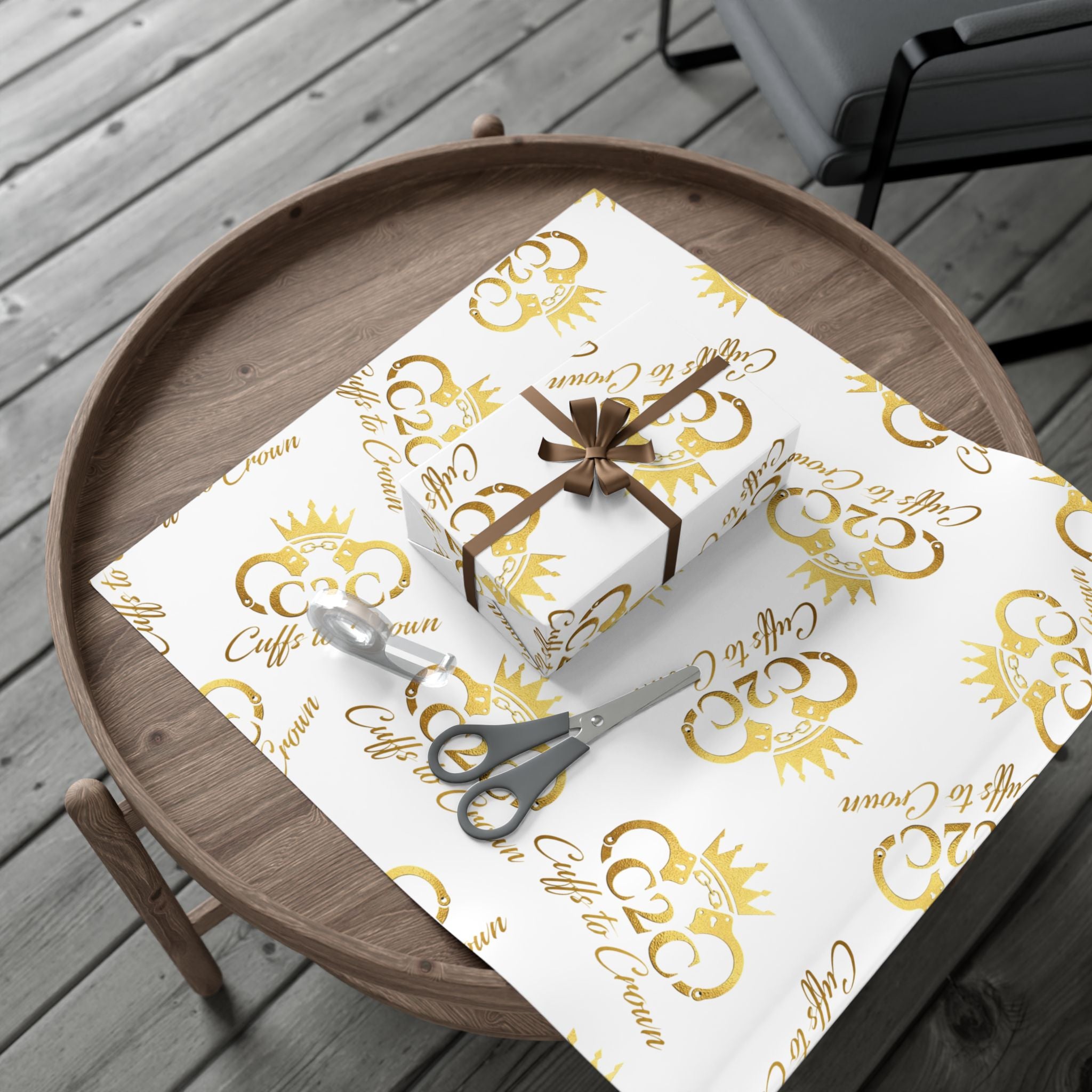 * Wrapped in Royalty — Gold Foil Gift Wrap Paper