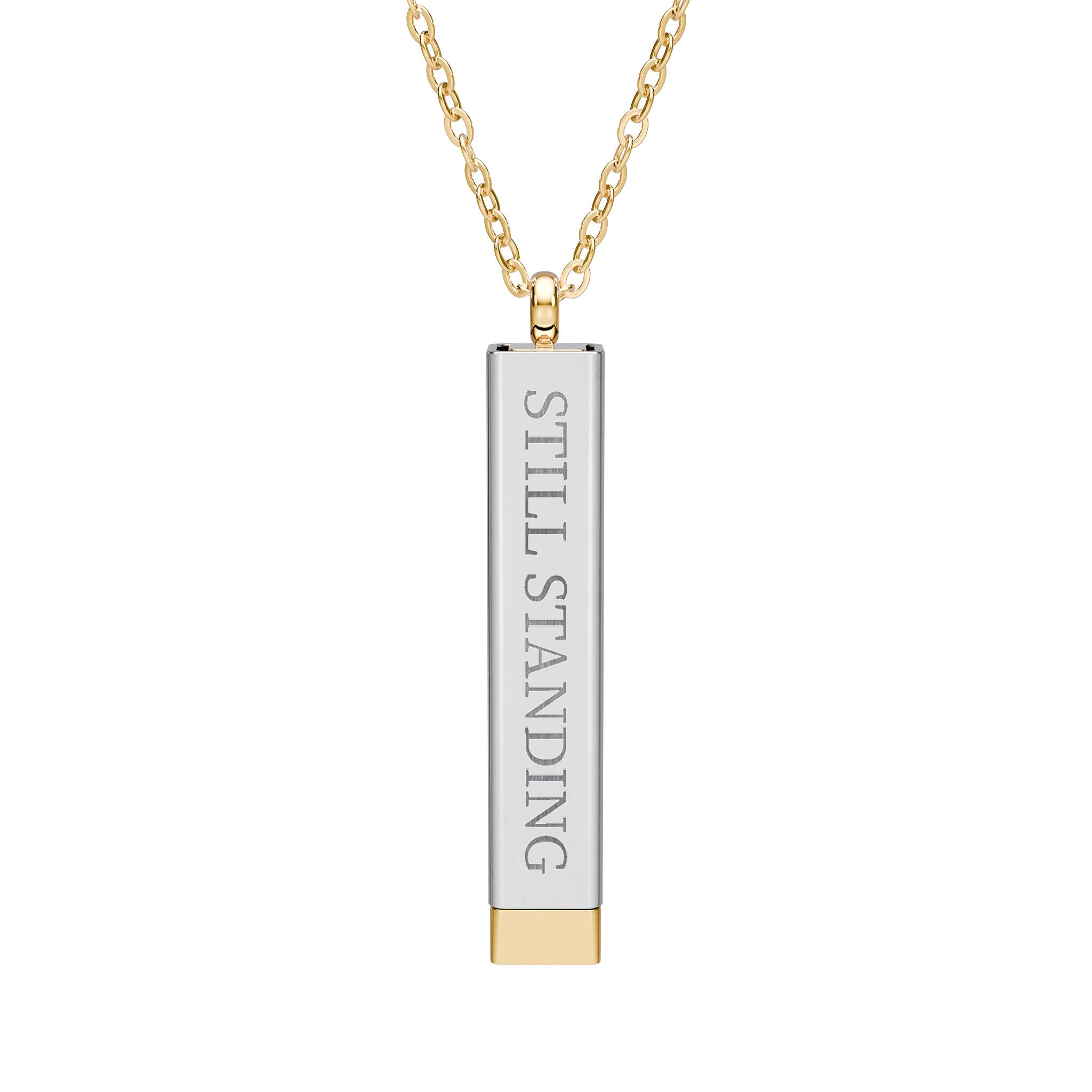 * Still Standing —B2B  Hidden Message Bar Necklace