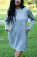 Power Sleeve — C2C Textured Long Sleeve Dress