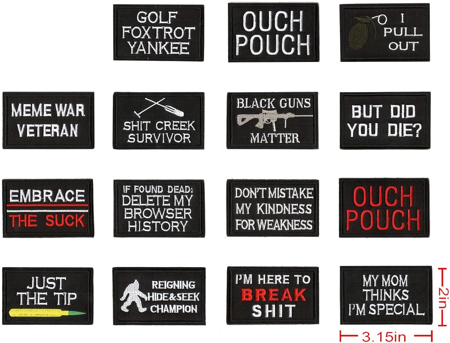 * Say It Without Speaking — Tactical Morale Patch Set (20-Piece)