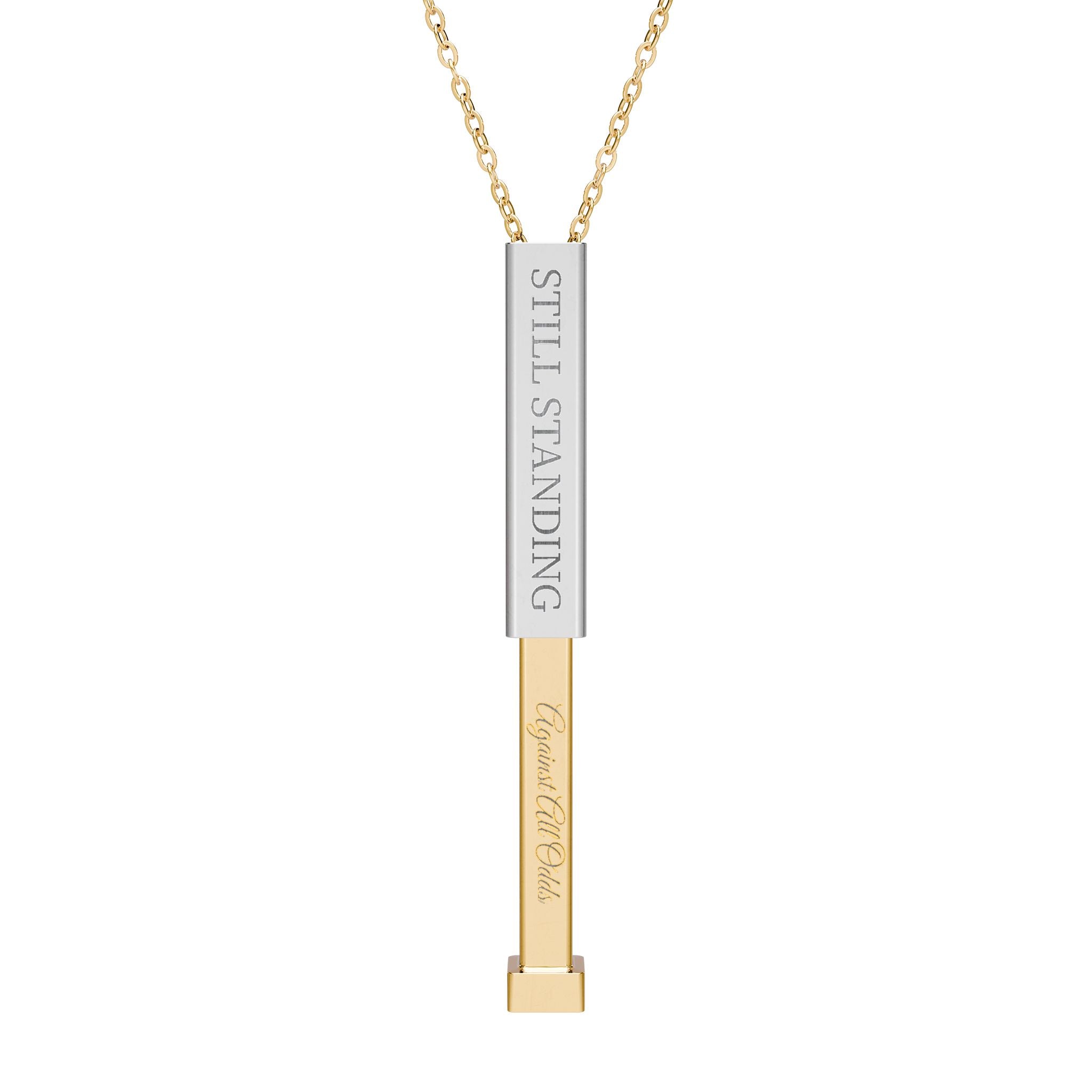 * Still Standing —B2B  Hidden Message Bar Necklace