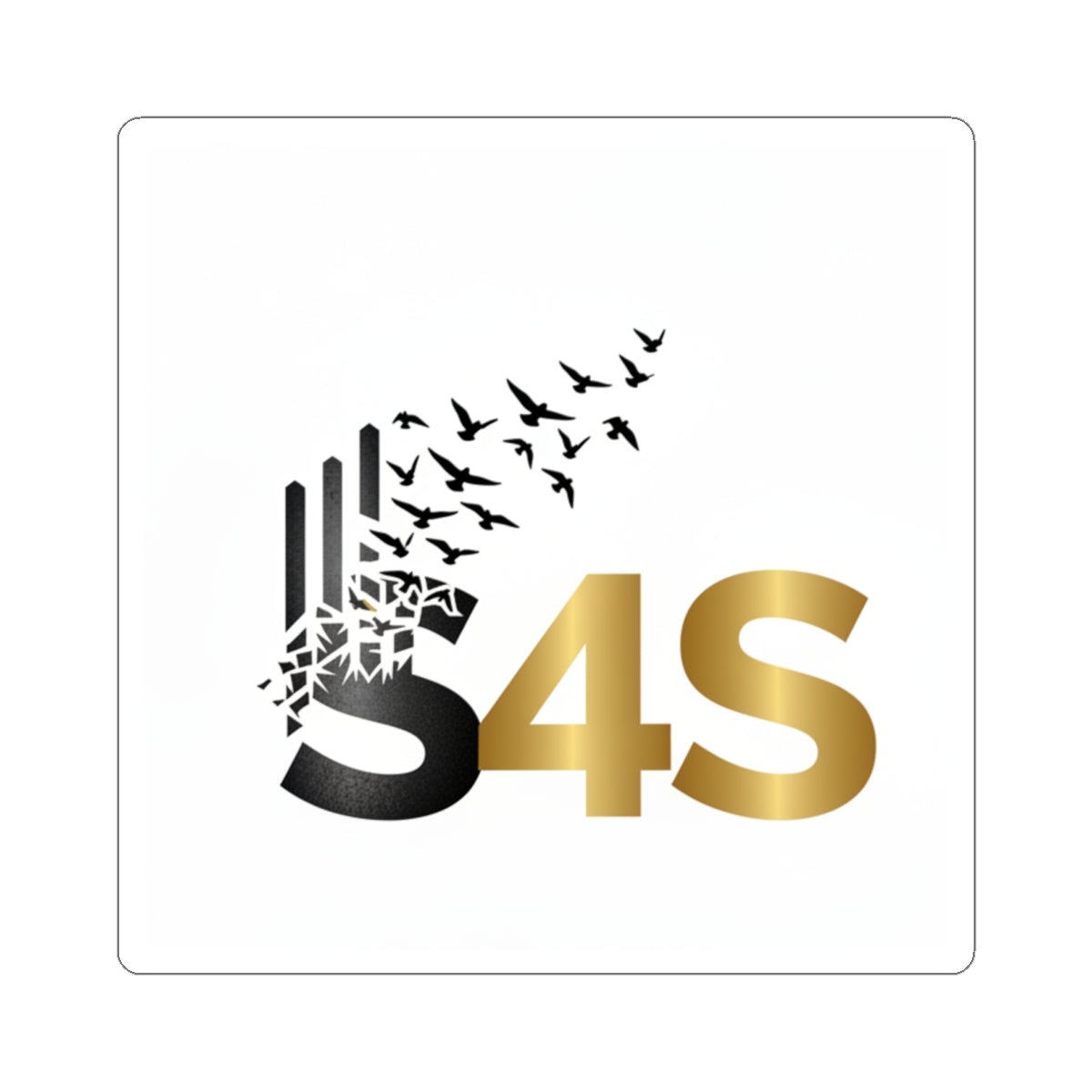 * Strength Was Here — Gold & Black Logo Sticker