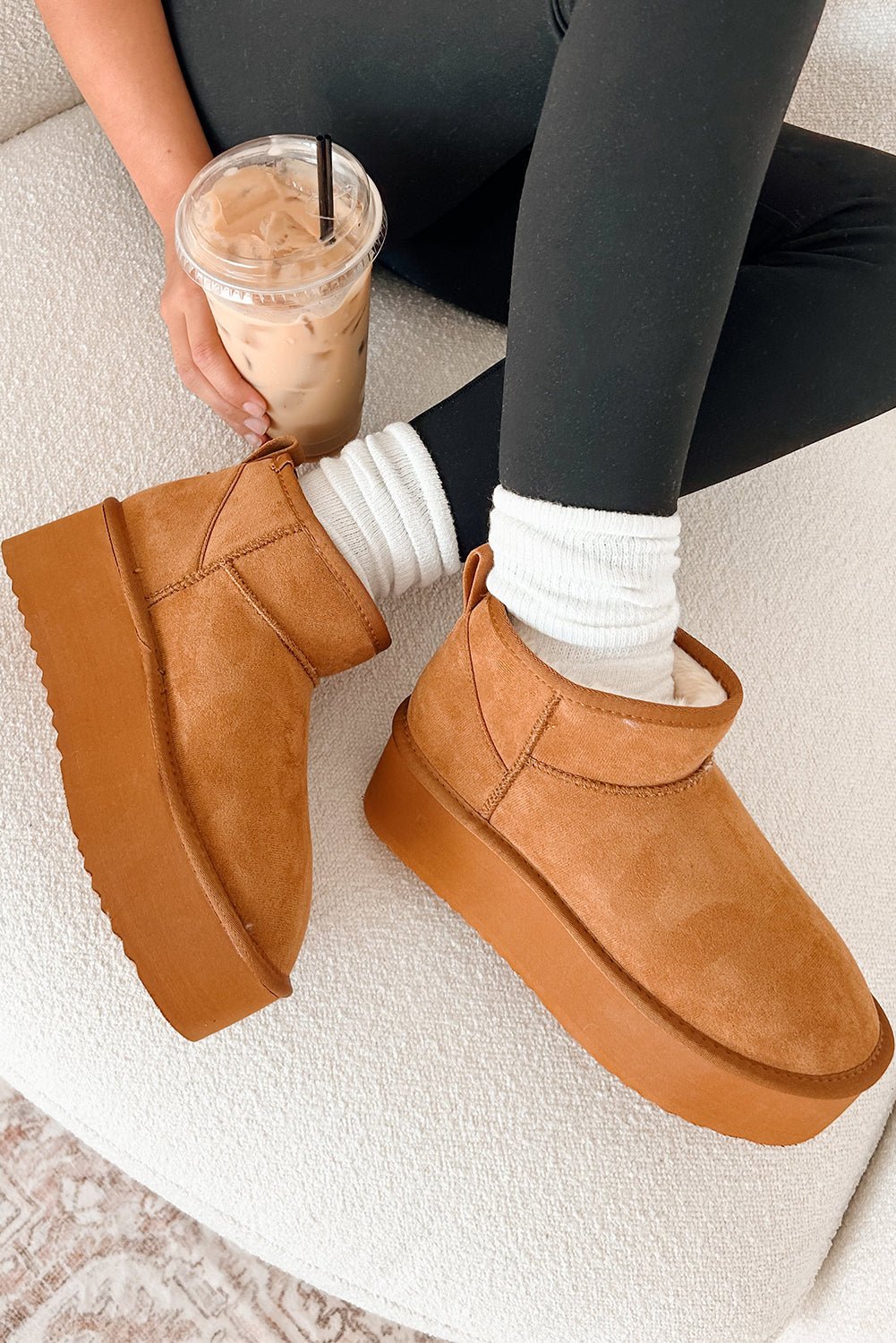 Frosted Grace — C2C Fur-Lined Suede Ankle Boots