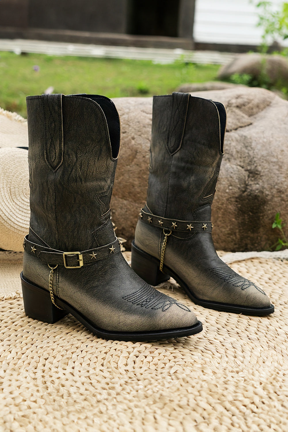 Dust & Diamonds — C2C Western Distressed Boots