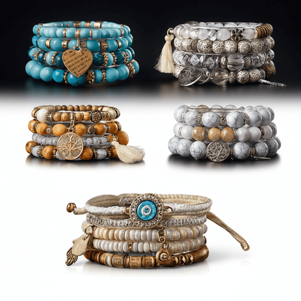 Truth Threads — TWO Bohemian Beaded Bracelet Set