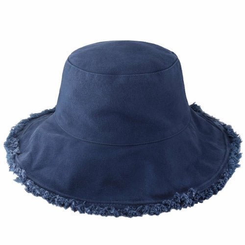Wide Brim Frayed Bucket Hat-29