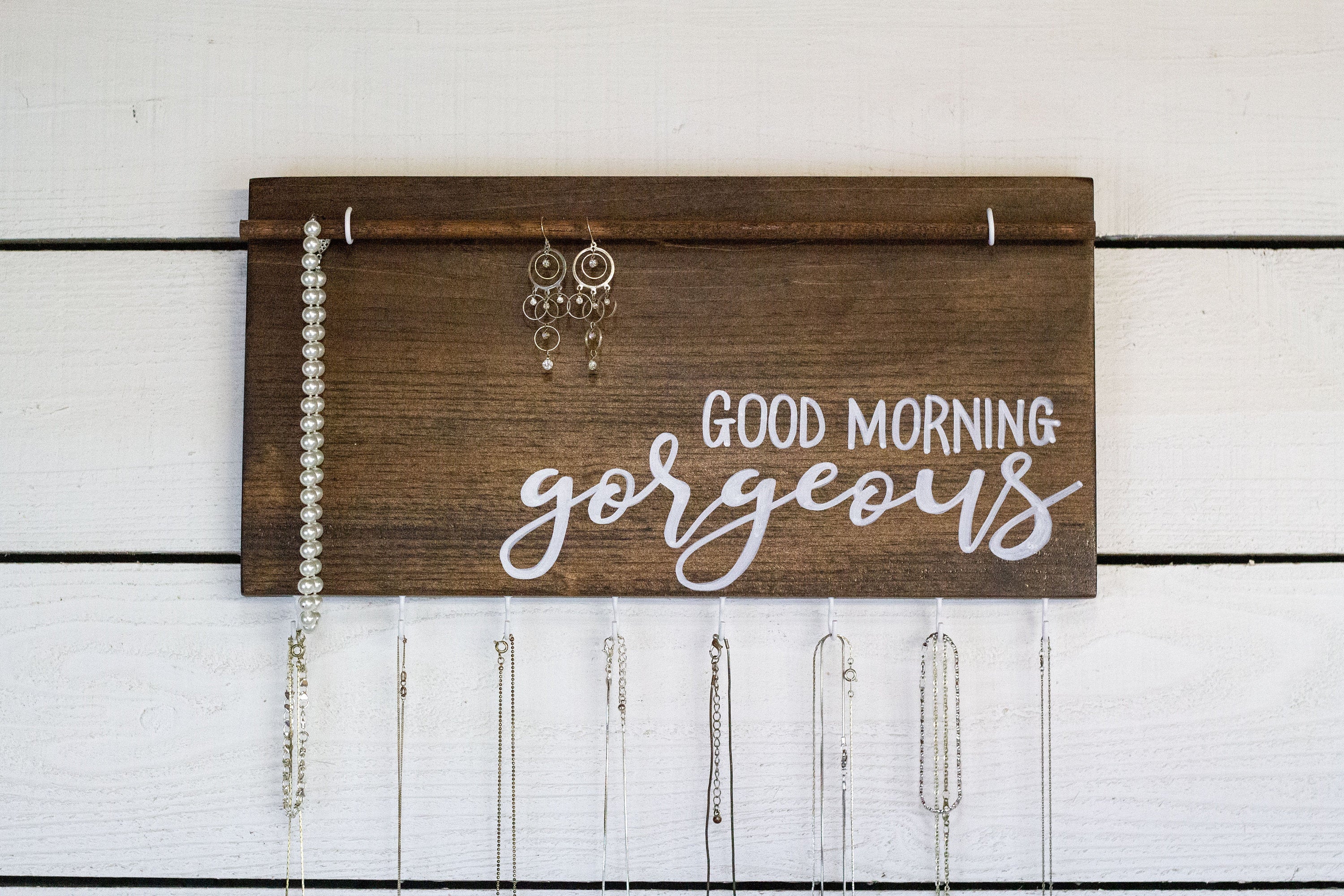 Good Morning Gorgeous Wall Mounted Jewelry Organizer-0