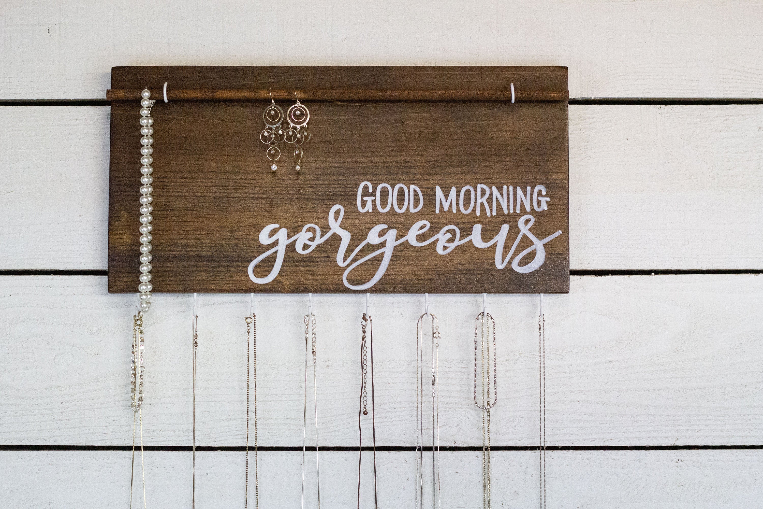 Good Morning Gorgeous Wall Mounted Jewelry Organizer-2