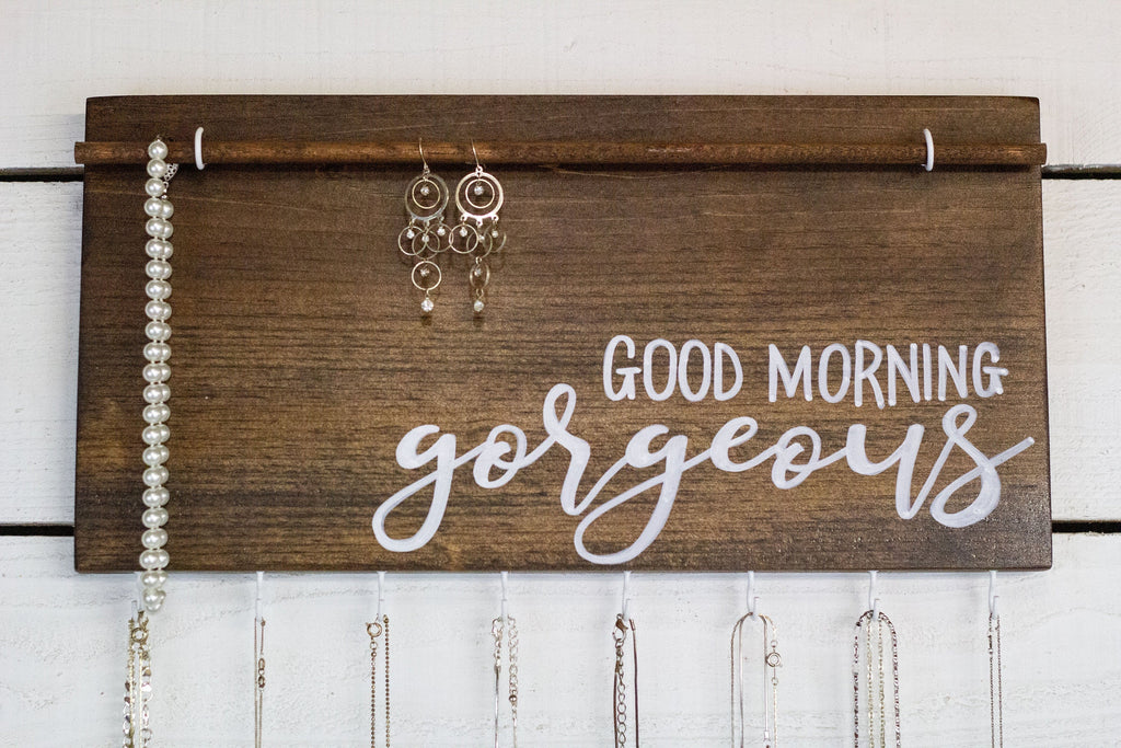 Good Morning Gorgeous Wall Mounted Jewelry Organizer-1