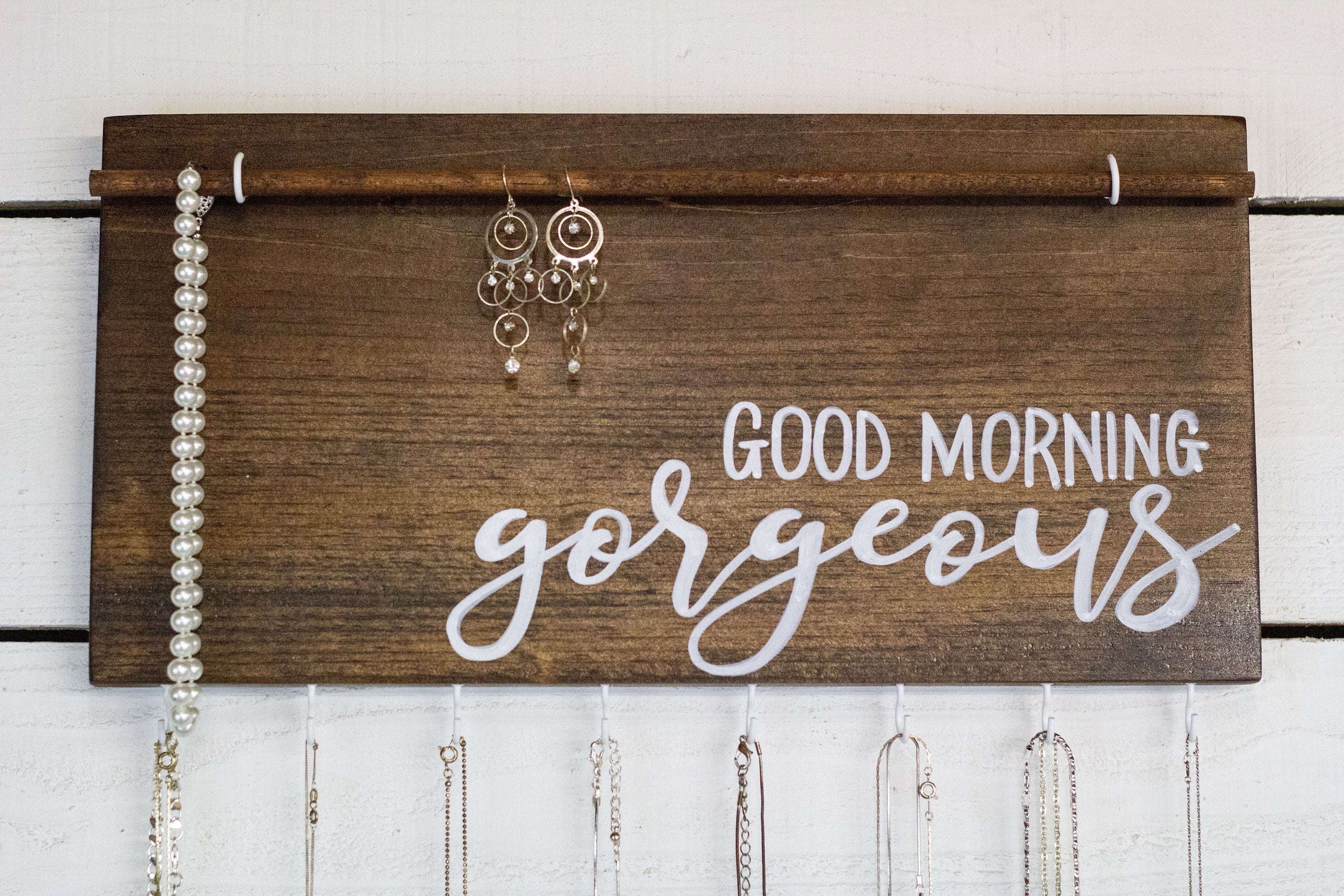 Good Morning Gorgeous Wall Mounted Jewelry Organizer-1